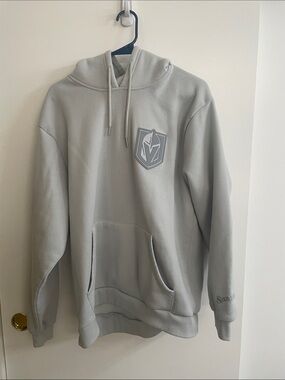 Men's Gray Pullover Hoodie with Crest Logo